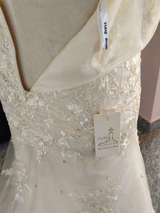 Elegant Champagne Wine Colour Lace Wedding Dress