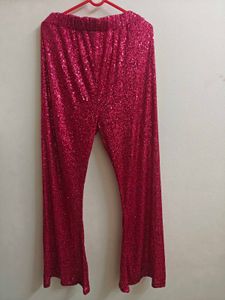 Pinkish Red Sequin Pants