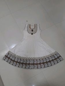 White Anarkali Kurta