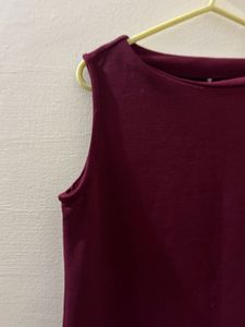 Burgundy Sleeveless Dress