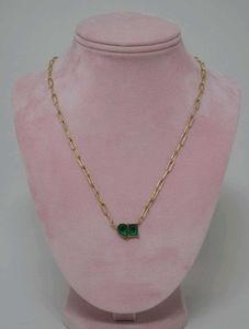 Emerald Leaf Link chain anti tarnish