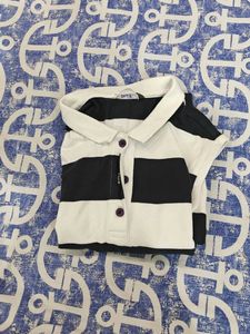 Striped Sleeveless Polo Dress