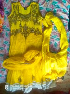 Yellow Embellished Kurta
