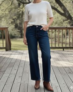 Wide Leg Denim Jeans