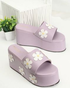 Lilac Floral Platform Sandals