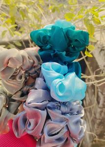 Silk Scrunchie With Beautiful Colours