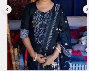 Greyish Black Kurta Set