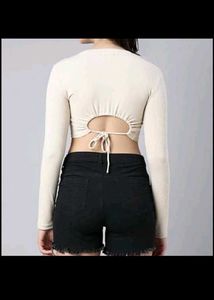 Open Back Long Sleeve Top