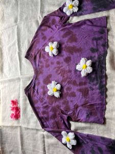 Tie-Dye Floral Top