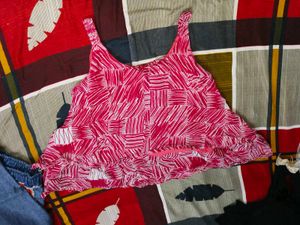 Pink Tiered Cami Flowy Top