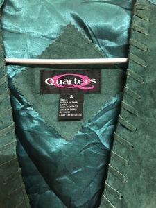 Quarters Green Leather Vest