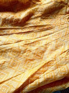 Yellow Printed Long Skirt