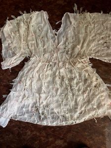 Floral Ribbon Detail Top