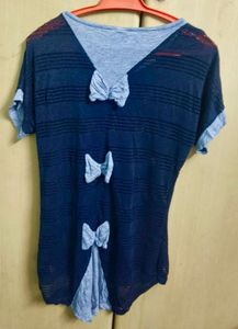 Cute Bow Detail Top