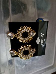 Ambar Gold &amp; Crystal Earrings