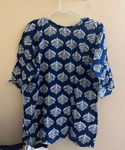 Blue Printed Top