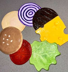 Burger 🍔 Clay Coaster Set