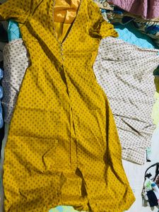 Mustard Beige Ethnic Gown