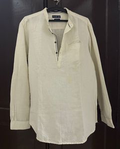 Jack Alberry Linen Grandad Shirt