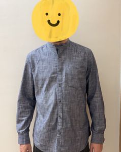 Stylish Men's Shirt Mandarin Collar