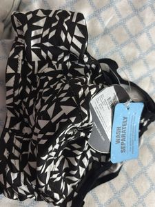Patterned Bralette - Size 36 B And Xl Siz Panty