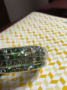 Green &amp; Gold Bangles