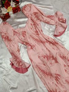 Pink Floral Maxi Hawaiian Summer Dress💕