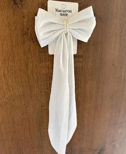 Pretty White Macaron Hair Bow For Womens To Enhanc