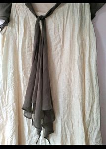 Dress Beige With Bow