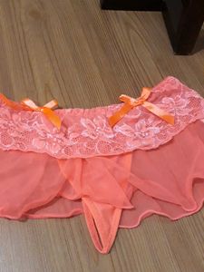 Cute Coral Lace Panties