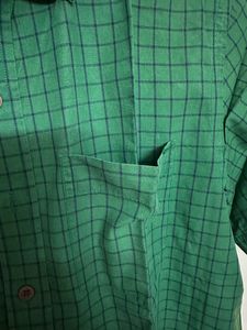 Green Checked Men&#39;s Shirt