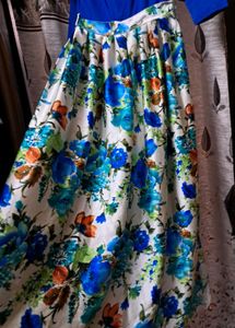 Floral Print Dress Cowl Neckline