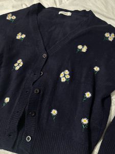 Floral Navy Cardigan