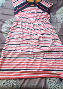 Elegant Pink&amp; Black Knee Length Top