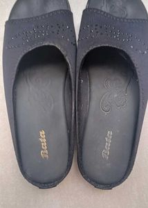 Bata Black Slippers