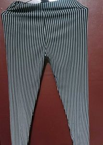 Striped High-Waisted Pants