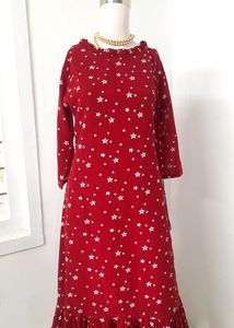 Star Print A-Line Dress