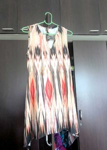 Skater Dress With Embellishments In The Neck
