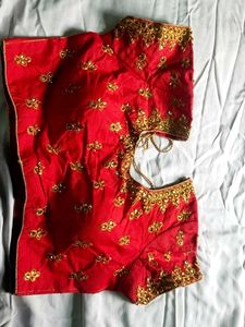 Red Embroidered Blouse