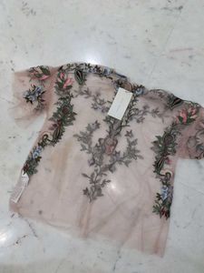 Embroidered Floral Top