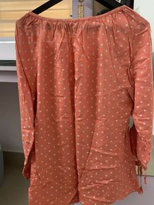 Peach Polka Dot Top