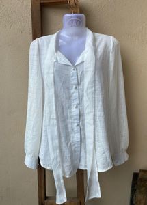 White Button-Up Top
