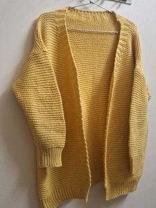Yellow Knit Cardigan - Cozy & Stylish