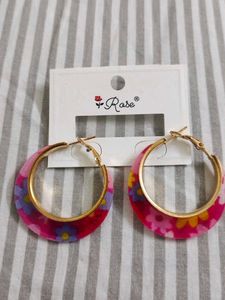 Floral Hoop Earrings