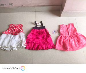 combo of 3 brand new partywear frock