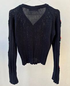 Flower Embellished Cardigan Sweater