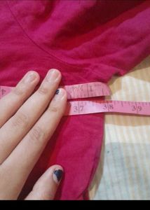 Pure Cotton Cute Pink Top, Size-S