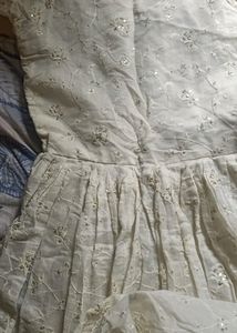 Embroidery Heavy Gown Off White