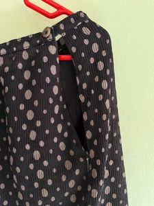 Polka Dot Pleated Skirt