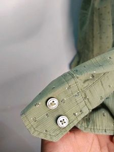 Green Patterned Casual Shirt